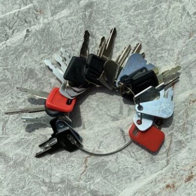 21 Heavy Equipment Keys Set For John DEERE JCB CAT KOBELCO KUBOTA KOMATSU BOBCAT - Image 1 of 3