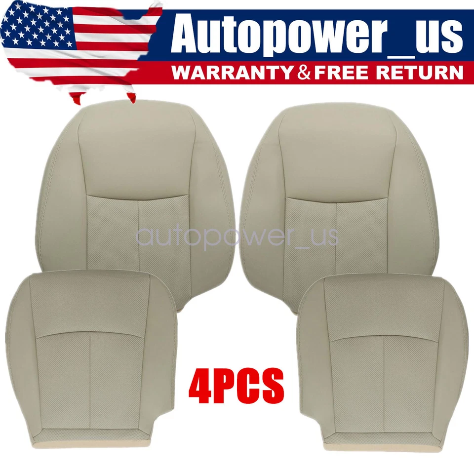 Fits 2014-2020 Infiniti Q50 Front Bottom & Top Perforated Seat Cover Wheat Tan - Imagem 1 de 4