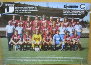 Poster Mannschaft Eintracht Frankfurt 1985/86 Trainer Weise 59x42 cm - Bild 1 von 3