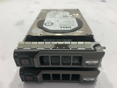 0202V7- 2x Dell 4TB 7.2K 6G SAS Hot Pluggable Enterprise Hard Drive - Image 1 of 2