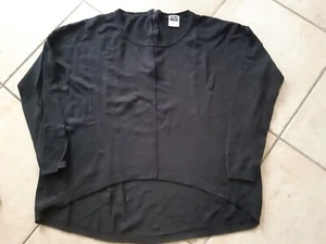 Strickpullover langarm Damen, RV hinten, vorne kürzer, schwarz, XS/S, Vero Moda - Bild 1 von 3