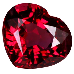 1.28 ct Resplendent Heart (7 x 6 mm) Tanzania Purplish Pink Rhodolite Garnet - Picture 1 of 1