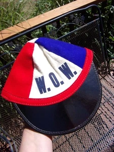 old Woodworker's of the World~1960's felt cap vintage advertising hat~carpenters - Picture 1 of 4