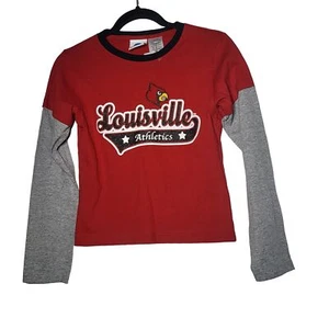 Neu mit Etikett NCAA Mädchen Louisville Leichtathletik Langarmshirt Größe Large (10/12) Spirit - Bild 1 von 10