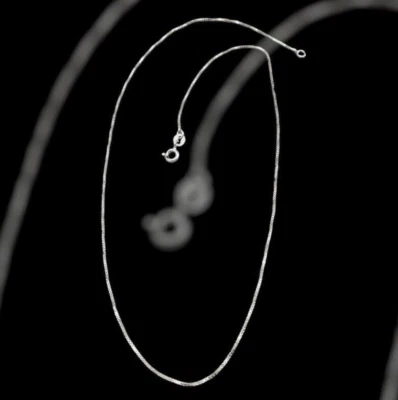 Collana in argento 925 veneziana femminile girocollo sottile L.40cm+Pacco regalo - Immagine 1 di 4