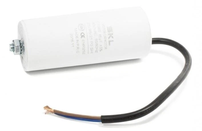 Moteur à Condensateur 65uF/450V Grd avec Câble Cylindre Universel Ø50x120mm - Photo 1/1