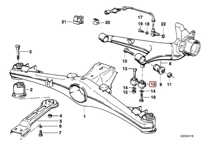 Genuine OEM Rear Suspension Control Arm Link For BMW 524td 525i 528e 530i 533i - Image 1 of 1