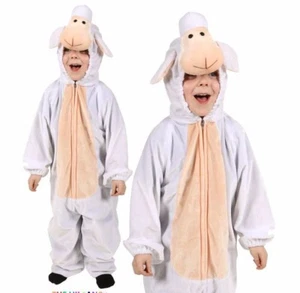 Kind Schaf Lamm Larry Bauernhof Weihnachten Xmas Kostüm Alter 3-13 - Bild 1 von 4