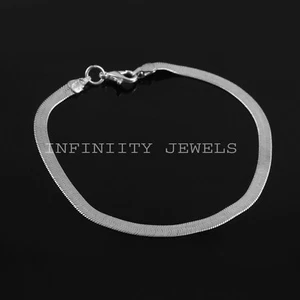925 Sterling Silver Handmade Chain Bracelet For Men/Women Silver Lobster Clasp - Picture 1 of 3