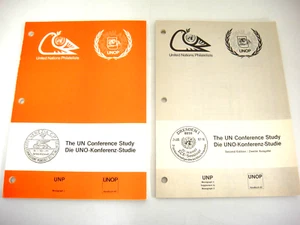 Libros de estudio de la Conferencia de Historia Postal de las Naciones Unidas 1981 1983 inglés y alemán - Imagen 1 de 7