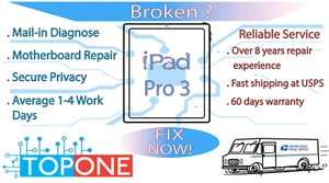iPad Pro 11 in. 3rd/4th Gen. | No Charging -Logic board Repair Service - Picture 1 of 2