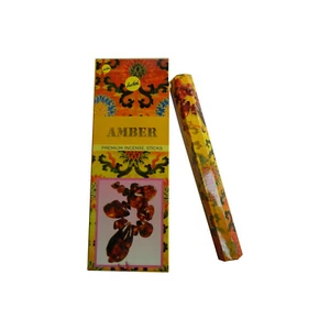 Amber Räucherstäbchen 120 Sticks Duft Aroma Wohnen Dekoration Aroma Indien - Picture 1 of 1