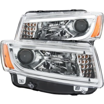 Faros proyectores ANZO para Jeep Grand Cherokee 2014-2015 con diseño estilo tablón Foto 1 de 4