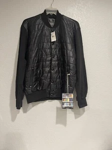 PRPS Bruised Not Broken Black Logo Zip Jacket Sweatshirt Coat Medium NWT - Picture 1 of 17
