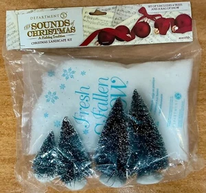 Dept 56-General Village Acc "SOUNDS OF CHRISTMAS LANDSCAPE KIT" (Set di 5) Nuovo con scatola - Foto 1 di 2