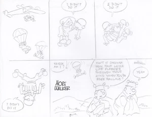 MORT WALKER Signed ORIGINAL Hand Drawn BEETLE BAILEY Comic Strip COA - Picture 1 of 1