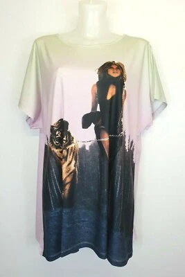 27) Noah Kay by Manou Lenz Damen T-Shirt Tiger Girl Neu Gr. 50 52 54 56 Übergröß