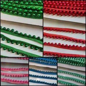 Perle Spitzenborte Band Spitzenbesatz Perlen Trimmen Hochzeit Nähen 1,2cm V227 - Bild 1 von 11