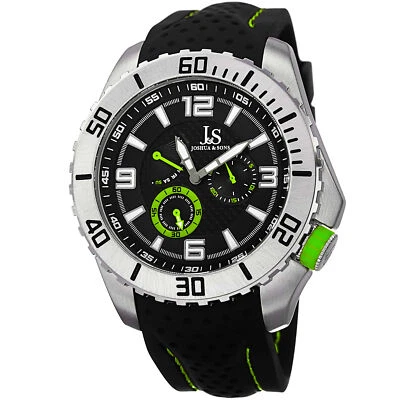 Nuevo Reloj Hombre Joshua & Sons JS53GN Cuarzo Fácil de Leer Multifunción Silicona Foto 1 de 4