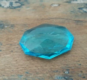 ♥Nr. G7 - Zauberhafter großer alter Glasstein Achteck Facettenschliff 40x30 mm♥ - Picture 1 of 3