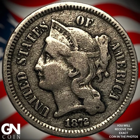 1872 3 Cent Nickel Piece  Q8137 Cover