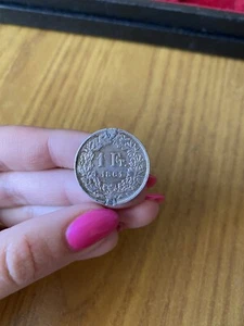 Coin Switzerland 1 Franco 1861 Silver 1 Franc DD - Picture 1 of 2