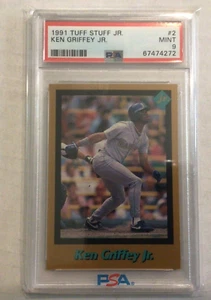 1991 Tuff Stuff Jr KEN GRIFFEY JR Karte #2 Mariners HOF (Low Pop) PSA 9 neuwertig - Bild 1 von 2