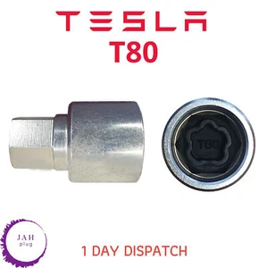 CAR MASTER T80 WHEEL LOCK NUT KEY SECURITY BOLT SOCKET SCREW TOOL FOR TESLA - Picture 1 of 5