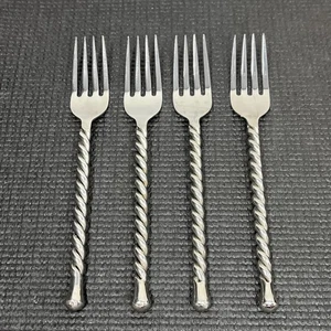 Lote de 4 tenedores de ensalada de acero inoxidable SILVER TEAR 18/8 7,5" Twist - Imagen 1 de 12