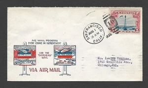 U.S. AUG 1, 1928 AIR MAIL COVER, FIRST DAY OF FIVE CENT RATE POSTED WITH # C11 - Picture 1 of 2