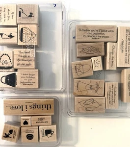 Stampin Up! Mode Lot montiert Gummistempel Sets insgesamt 24 High Heels Geldbörsen - Bild 1 von 7