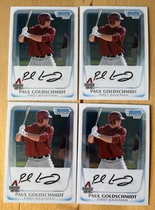 Paul Goldschmidt 2011 Bowman Chrome #BPC99 Rookie RC Lot (4 MINT CARDS) D Backs - Picture 1 of 2