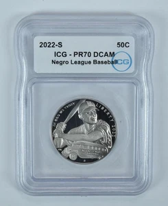 2022-S Negro Leagues Baseball Commemorative Half Dollar PR70 DCAM ICG - Picture 1 of 5