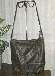 The SAK Vintage NWOT Dead Stock Brown Cow Leather Tote Shoulder Bag Zip Top - Picture 1 of 10