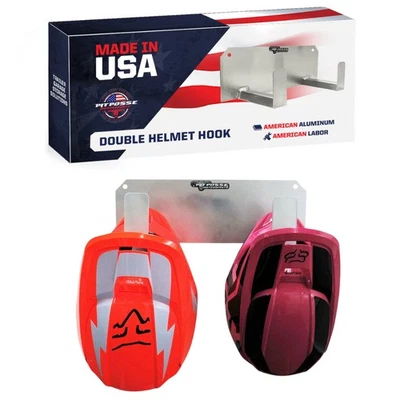 Organizador de remolque cerrado de aluminio para colgar casco doble Pit Posse hecho en EE. UU. Foto 1 de 4