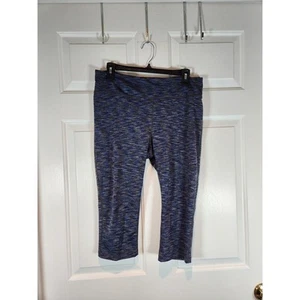 Sportliche Caprihose Damen Gr. L blau schwarz gemustert von Xersion - Bild 1 von 4