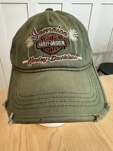 HARLEY-DAVIDSON JAMAICA BASEBALL CAP, DISTRESSED LOOK - Picture 1 of 7