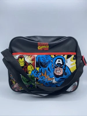 Marvel Comics Messenger Bag Retro Superhero Print Satchel Shoulder Bag - Image 1 of 2