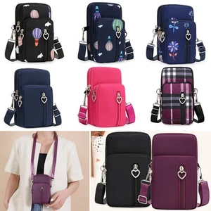 Women Cross Body Mobile Phone Pouch Shoulder Bag Coin Wallet Purse Handbag - Picture 1 of 20