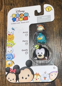 Disney Tsum Tsum 3-Pack - Series 1 - Goofy 109 Perry 168 Anna 173 - Brand New - Picture 1 of 7