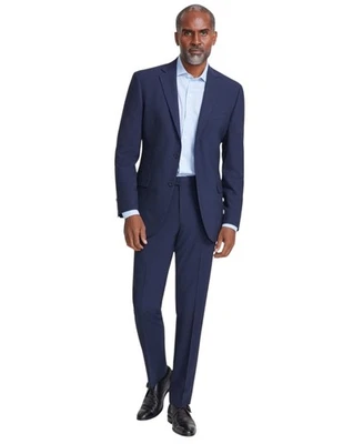 Traje Dkny Para Hombres Ajuste Moderno 2 Piezas 40 R/33 Cintura Azul Marino Sólido Foto 1 de 3
