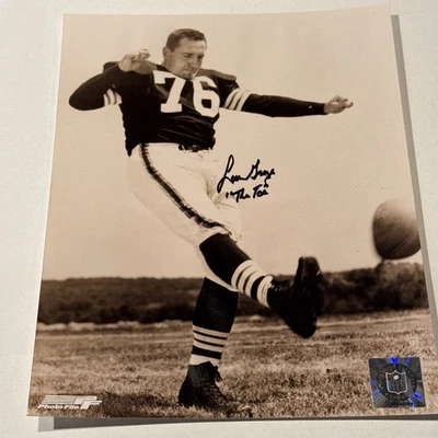 Foto 8x10 autografiada vintage firmada por Lou Groza Baltimore Colts Foto 1 de 3