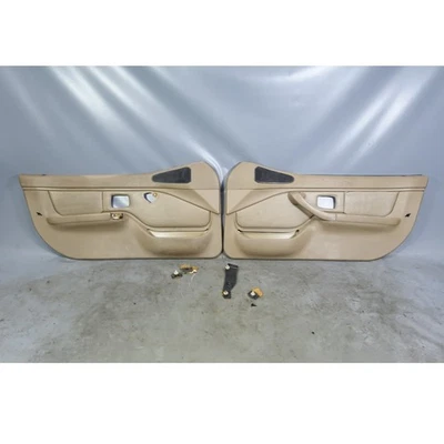 Damaged 1998-2002 BMW Z3 Roadster Coupe Interior Door Panel Trim Pair Beige OEM - Image 1 of 4