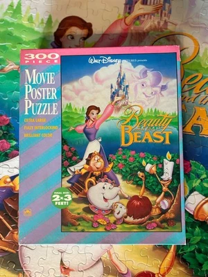 Póster rompecabezas de la película Walt Disney La Bella y la Bestia nuevo sellado 300 piezas Foto 1 de 4