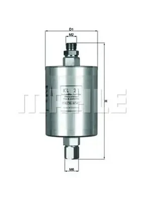 Filtre à carburant Filtre de conduite KL 21 MAHLE pour PORSCHE 911 924 928 944 - Photo 1/4