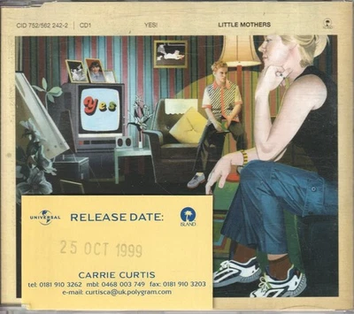 Little Mothers Yes CD UK Island 1999 single part 1 has promo info/release date - Bild 1 von 2