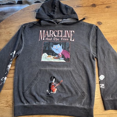 Adventure Time Marceline And The Fries Sudadera con Capucha Gris Medio Lavado Mineral MEDIANO Foto 1 de 4