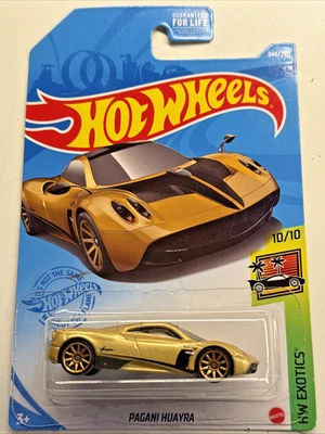 2021 Hot Wheels #244 HW Exotics 10/10 PAGANI HUAYRA Gold w/Gold 10 Spoke Wheels - Image 1 of 4