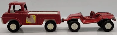Camioneta pick-up Tootsietoy 1969 roja de colección y buggy de dunas rojas juguete fundido a presión Foto 1 de 4