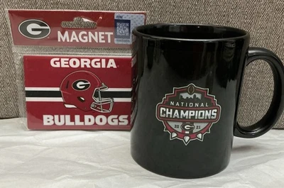 University of Georgia Bulldog 2021 National Champions Mug With Ceramic Magnet - Image 1 of 4